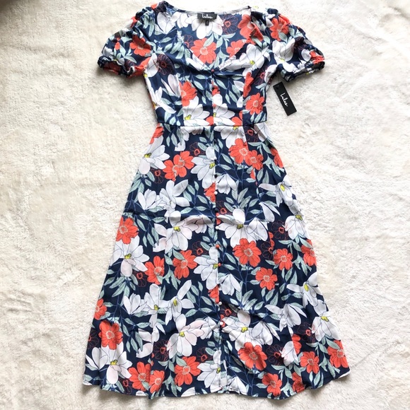 Lulu’s Floral Dress NWT - Picture 1 of 6